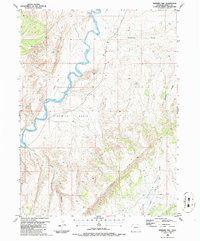 preview thumbnail of historical topo map of Moffat County, CO in 1986
