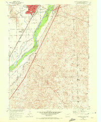 1951 Map of Sterling, CO, 1972 Print