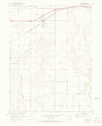 1950 Map of Wiggins, CO, 1972 Print