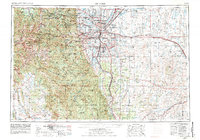1953 Map of Denver, 1978 Print