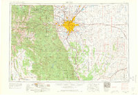 1953 Map of Denver, 1966 Print