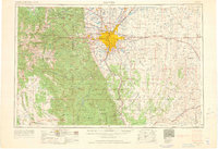 1953 Map of Denver, 1964 Print