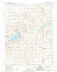 1950 Map of Bonny Reservoir, 1969 Print