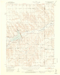 1950 Map of Bonny Reservoir, 1952 Print