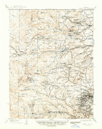 1912 Map of Central City, CO, 1948 Print