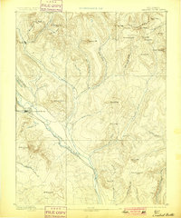 1893 Map of Crested Butte, CO, 1900 Print