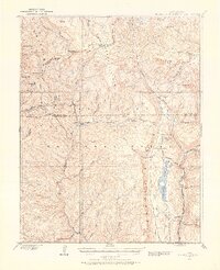 1898 Map of Engineer Mountain, 1955 Print