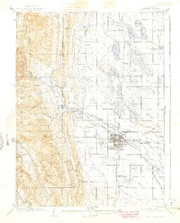 1908 Map of Fort Collins, CO, 1940 Print