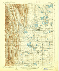 1908 Map of Loveland, CO, 1938 Print