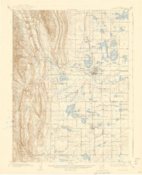 1908 Map of Loveland, CO, 1939 Print