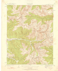 1933 Map of Montezuma, CO, 1956 Print