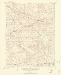 1905 Map of Mount Olympus, 1955 Print
