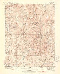1941 Map of Pitkin, 1954 Print