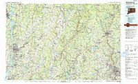 preview thumbnail of historical topo map of Waterbury, CT in 1993