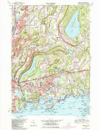 historical topo map of Connecticut, United States in 1967