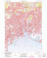 preview thumbnail of historical topo map of Bridgeport, CT in 1970