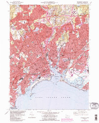 Download a high-resolution, GPS-compatible USGS topo map for Bridgeport, CT (1988 edition)