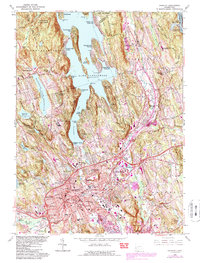 preview thumbnail of historical topo map of Danbury, CT in 1963