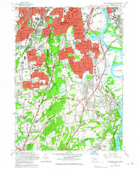 preview thumbnail of historical topo map of Hartford County, CT in 1964