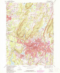 Download a high-resolution, GPS-compatible USGS topo map for Meriden, CT (1985 edition)