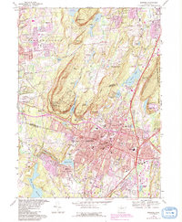 Download a high-resolution, GPS-compatible USGS topo map for Meriden, CT (1992 edition)