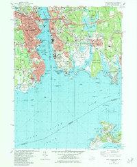 Download a high-resolution, GPS-compatible USGS topo map for New London, CT (1984 edition)