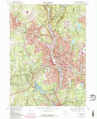 preview thumbnail of historical topo map of Waterbury, CT in 1968