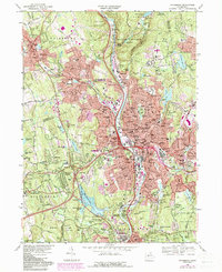 Download a high-resolution, GPS-compatible USGS topo map for Waterbury, CT (1985 edition)