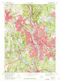 Download a high-resolution, GPS-compatible USGS topo map for Waterbury, CT (1971 edition)