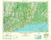 1947 Map of Moodus, CT, 1955 Print