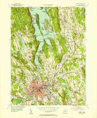 Download a high-resolution, GPS-compatible USGS topo map for Danbury, CT (1955 edition)