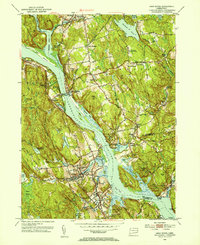 Download a high-resolution, GPS-compatible USGS topo map for Deep River, CT (1953 edition)
