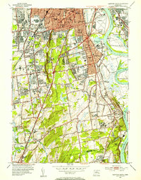 Download a high-resolution, GPS-compatible USGS topo map for Hartford South, CT (1954 edition)