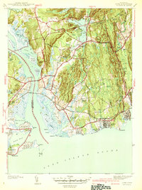 preview thumbnail of historical topo map of New London County, CT in 1941