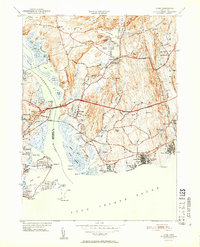 preview thumbnail of historical topo map of New London County, CT in 1951