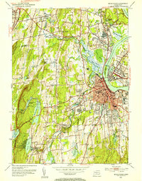preview thumbnail of historical topo map of Middletown, CT in 1952