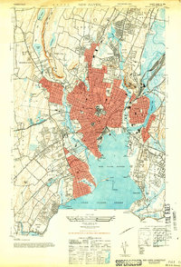 preview thumbnail of historical topo map of New Haven, CT in 1943