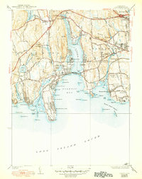 Download a high-resolution, GPS-compatible USGS topo map for Niantic, CT (1950 edition)