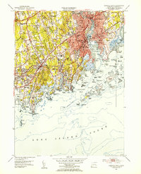 Download a high-resolution, GPS-compatible USGS topo map for Norwalk South, CT (1953 edition)