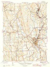 Download a high-resolution, GPS-compatible USGS topo map for Putnam, CT (1945 edition)