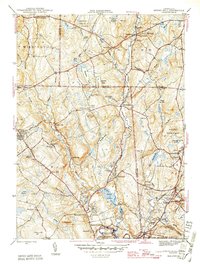 preview thumbnail of historical topo map of Tolland County, CT in 1945