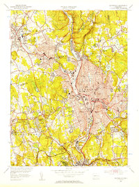 preview thumbnail of historical topo map of Waterbury, CT in 1955