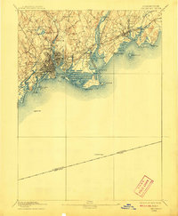 1893 Map of Bridgeport, 1908 Print