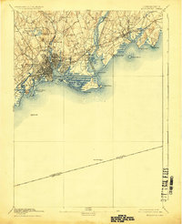 1893 Map of Bridgeport, 1925 Print