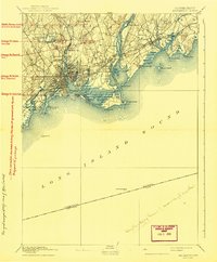 1893 Map of Bridgeport, CT, 1941 Print