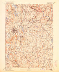 1892 Map of Branchville, CT, 1918 Print