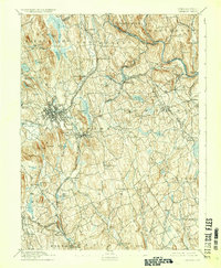 1892 Map of Danbury, CT, 1929 Print