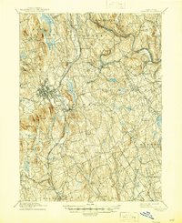 preview thumbnail of historical topo map of Danbury, CT in 1892