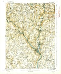 1893 Map of Naugatuck, CT, 1942 Print