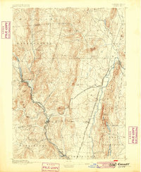 1892 Map of Granby, 1899 Print